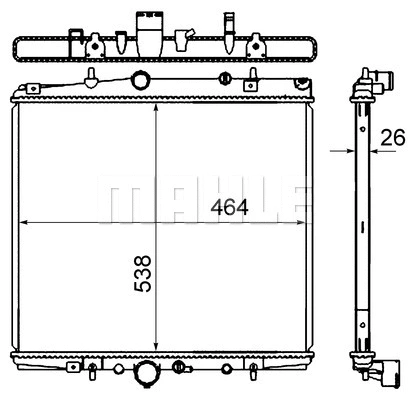 Radiator, engine cooling