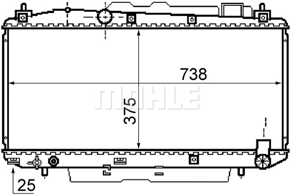 Radiator, engine cooling (CR 1166 000S)
