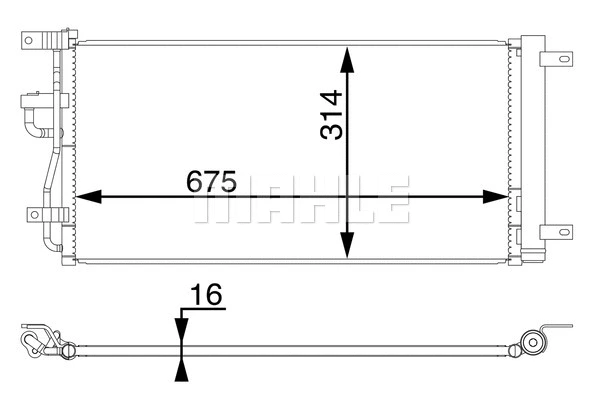 Condenser, air conditioning (AC 66 000S)