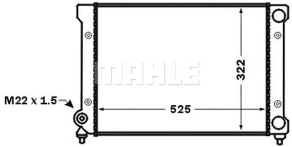 Radiator, engine cooling (CR 1532 000S)
