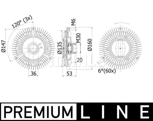 Clutch, radiator fan (CFC 44 001P)