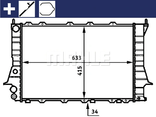 Radiator, engine cooling
