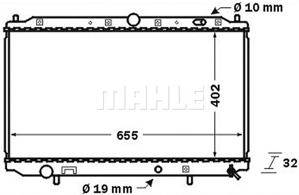 Radiator, engine cooling (CR 752 000S)