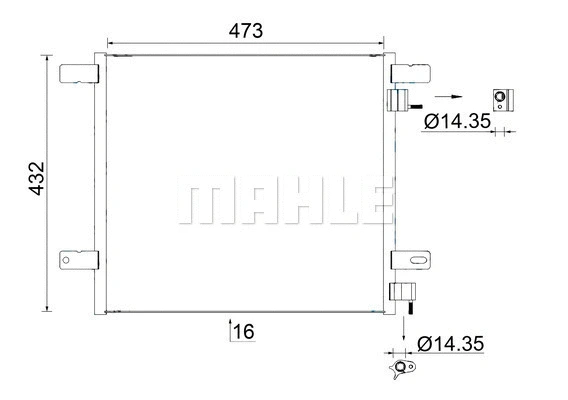Condenser, air conditioning (AC 950 000S)
