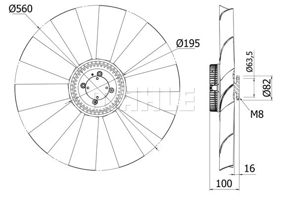 Fan, engine cooling (CFF 427 000S)