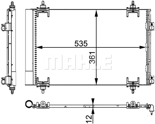 Condenser, air conditioning (AC 667 000P)
