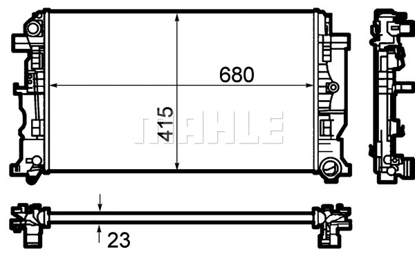 Radiator, engine cooling (CR 1710 000P)