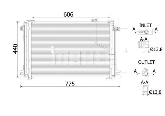 Condenser, air conditioning (AC 786 000S)