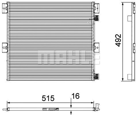 Condenser, air conditioning (AC 125 000P)