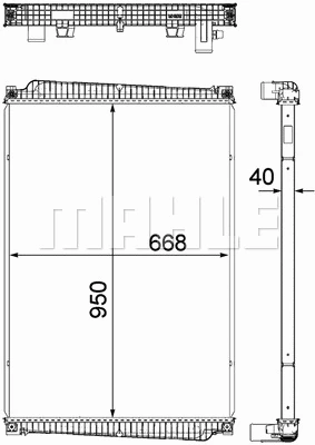 Radiator, engine cooling (CR 1149 000P)