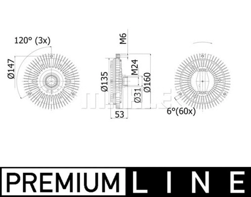Clutch, radiator fan (CFC 79 001P)
