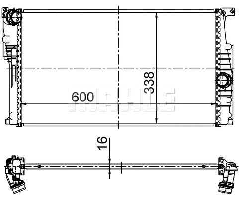 Radiator, engine cooling (CR 1036 000S)