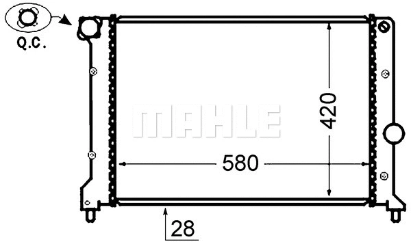 Radiator, engine cooling