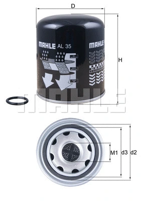 Air Dryer Cartridge, compressed-air system (AL 35)