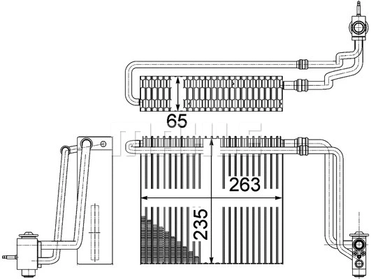 Evaporator, air conditioning (AE 107 000P)