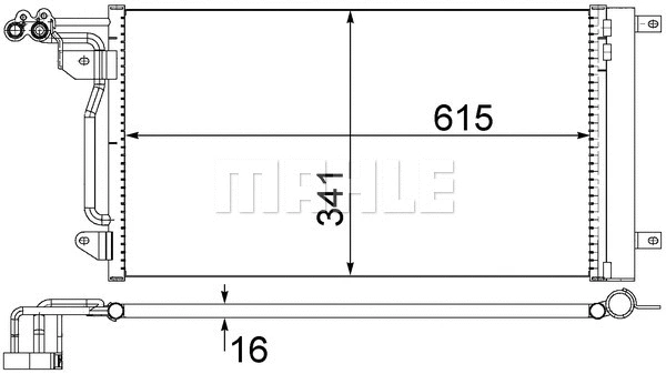 Condenser, air conditioning (AC 566 000S)