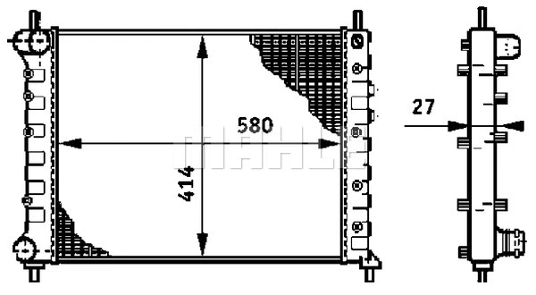 Radiator, engine cooling (CR 588 000S)