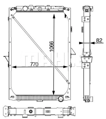 Radiator, engine cooling (CR 819 001P)