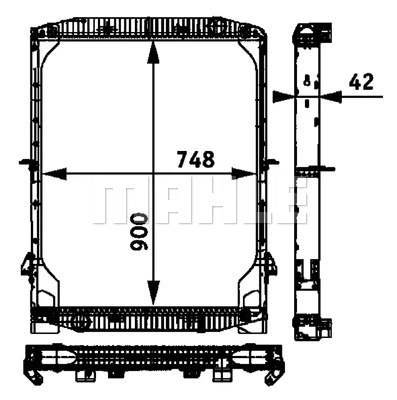 Radiator, engine cooling (CR 706 000P)