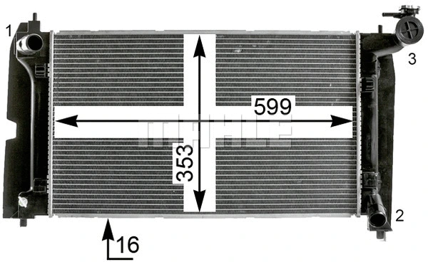 Radiator, engine cooling