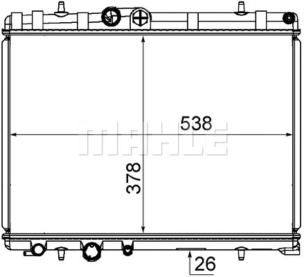 Radiator, engine cooling (CR 1863 000S)