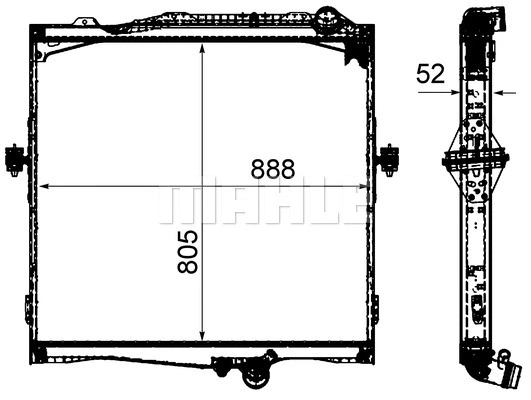 Radiator, engine cooling (CR 2092 000P)