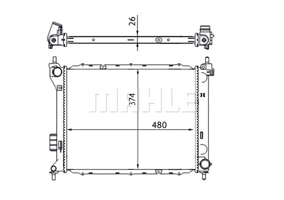 Radiator, engine cooling