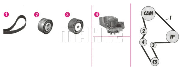 Water Pump & Timing Belt Kit (CPK 78 000P)
