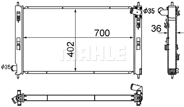 Radiator, engine cooling (CR 1882 000S)
