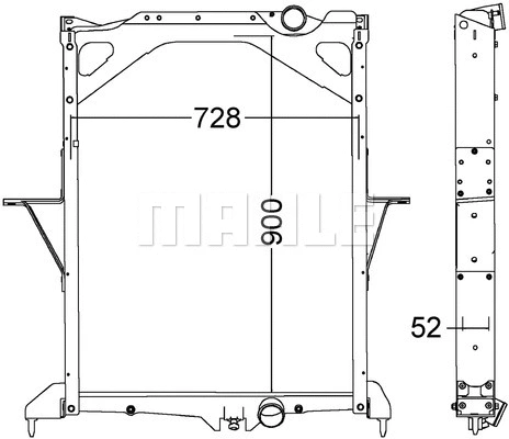 Radiator, engine cooling (CR 1557 000P)