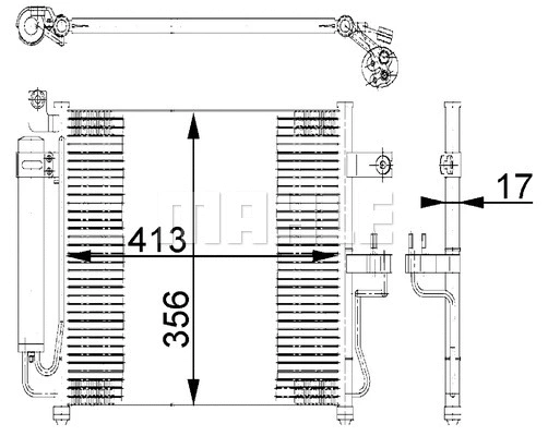 Condenser, air conditioning (AC 677 000S)