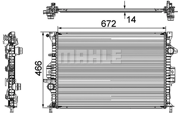 Radiator, engine cooling