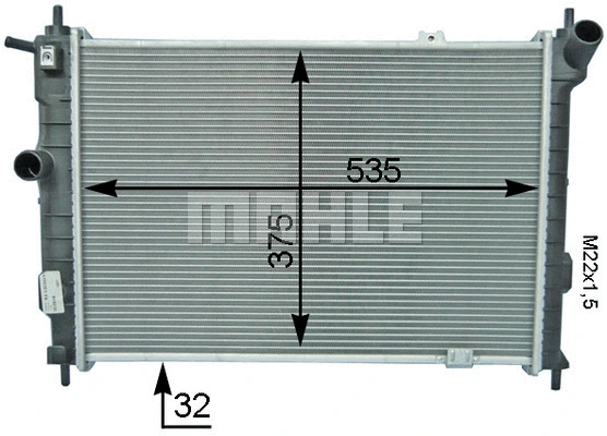 Radiator, engine cooling (CR 447 000S)