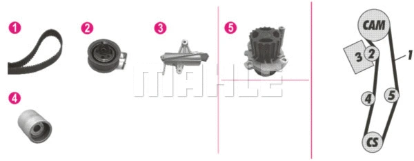Water Pump & Timing Belt Kit (CPK 107 000P)