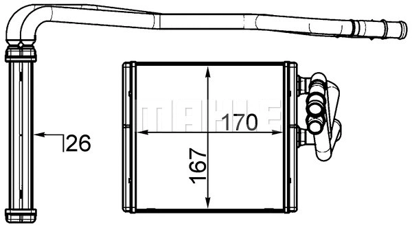 Heat Exchanger, interior heating (AH 197 000S)