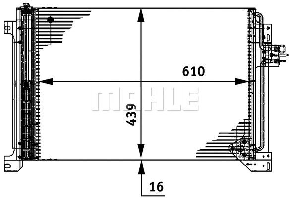 Condenser, air conditioning (AC 670 000P)