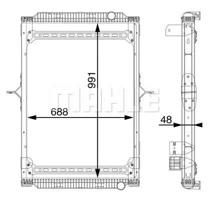 Radiator, engine cooling (CR 891 000S)