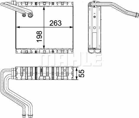 Evaporator, air conditioning