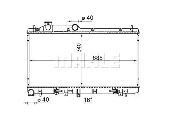 Radiator, engine cooling (CR 1573 000S)