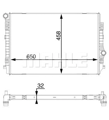 Radiator, engine cooling (CR 1593 000S)