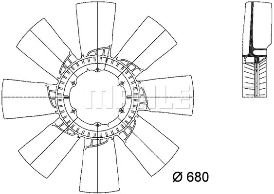 Fan Wheel, engine cooling