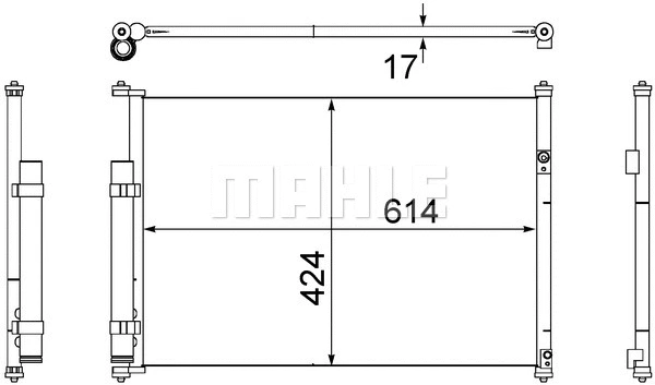 Condenser, air conditioning (AC 490 000S)