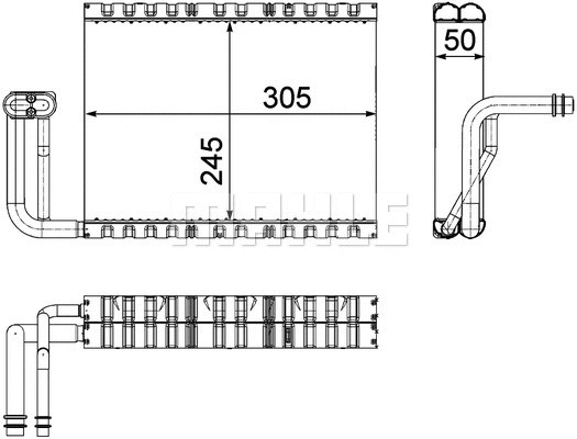 Evaporator, air conditioning (AE 88 000P)