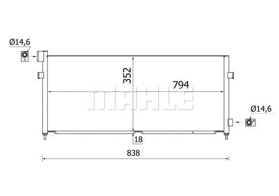 Condenser, air conditioning (AC 964 000S)