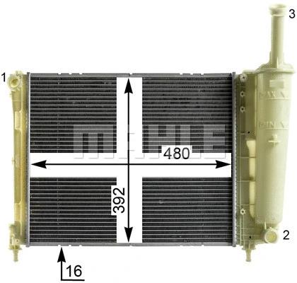 Radiator, engine cooling