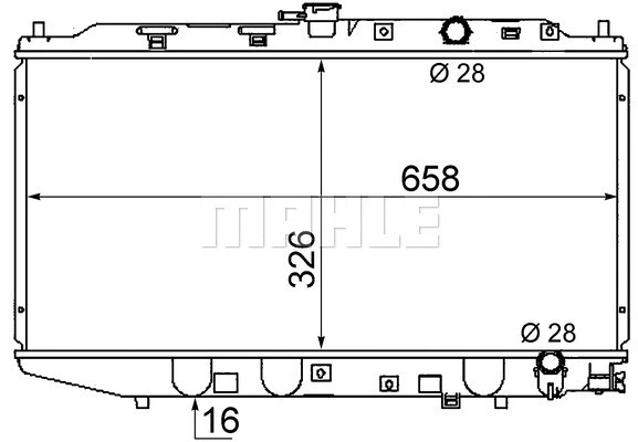 Radiator, engine cooling (CR 158 000S)
