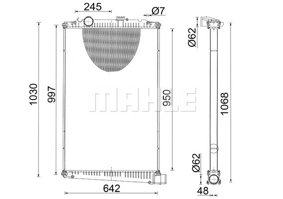 Radiator, engine cooling (CR 1048 001S)