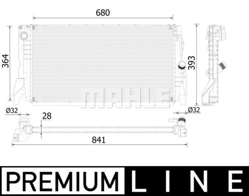 Radiator, engine cooling (CR 2314 000P)