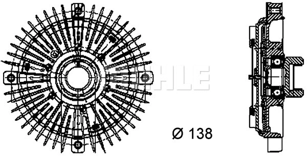 Clutch, radiator fan