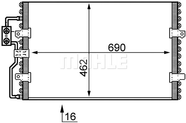 Condenser, air conditioning (AC 152 000S)